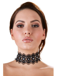 Collier brodé avec strass - Cotelli Accessoires