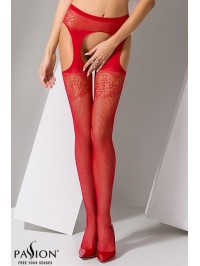 Collants ouverts S005 - Rouge