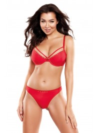 Soutien-gorge push-up rouge V-10351 - Axami